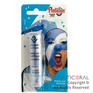 MAQUILLAJE ARTISTICO LABIAL DUO BLANCO Y CELESTE (BLISTER X 3 UNIDADES - 12 GR)